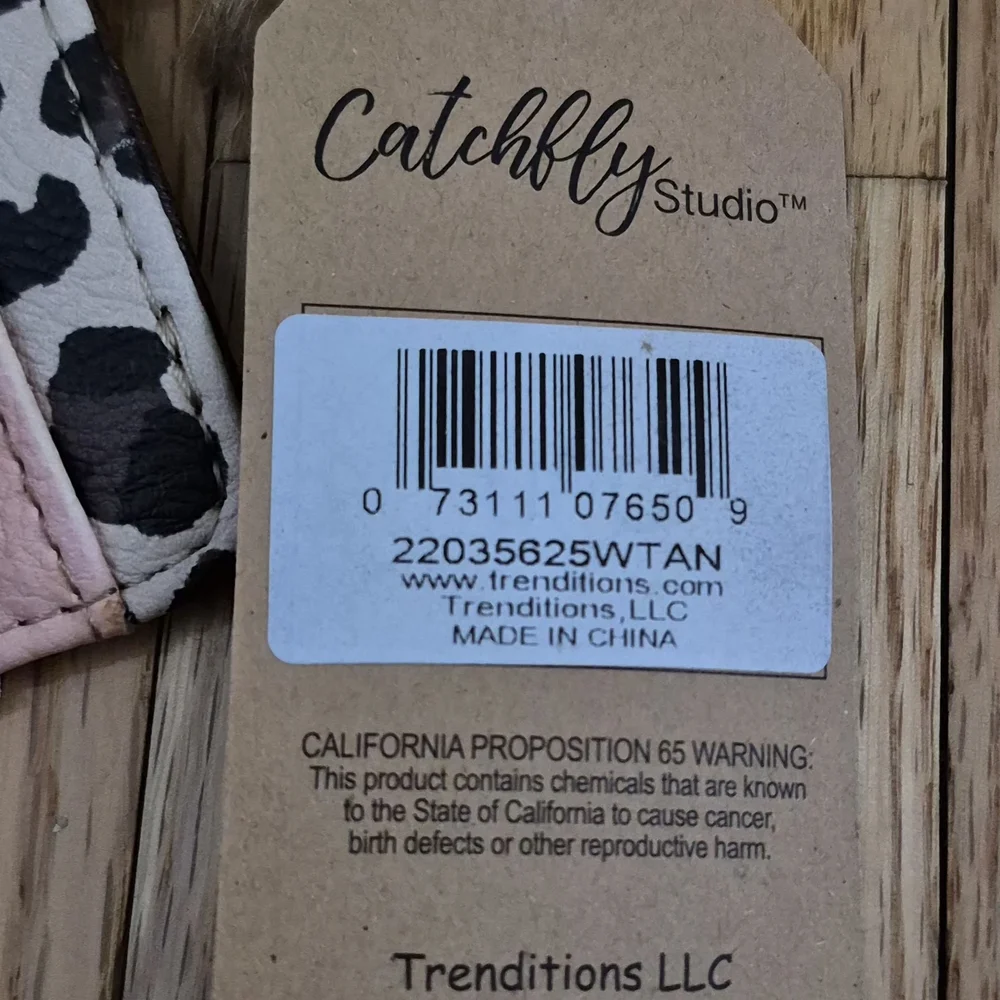 NEW Catchfly Women's Cheetah Print Card Holder Wristlet RFID 22035625WTAN